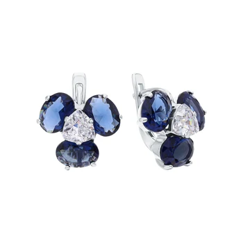 

Silver earrings with cubic zirconia sunlight sample 925