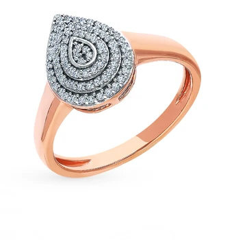 

Gold ring with diamonds sunlight sample 585