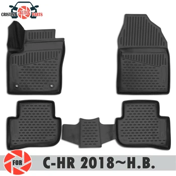 

Floor mats for Toyota C-HR 2018~ rugs non slip polyurethane dirt protection interior car styling accessories