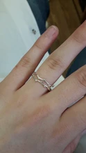 Anillo de Plata de Ley 925 con doble rama de árbol para mujer, sortija de apertura de tamaño variable