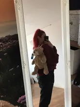 Mochila De felpa para mujer, nueva mochila de muñecos, bolsa informal con personalidad de oso de dibujos animados, B2305