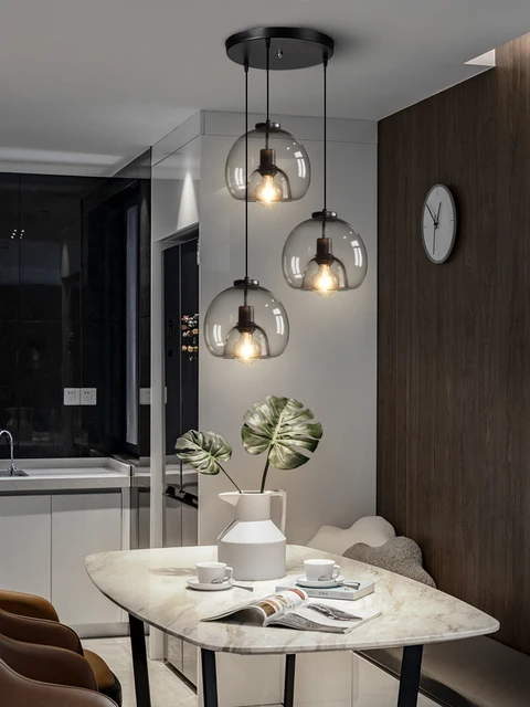 Ceiling Pendant Kitchen Lighting | Glass Led Ceiling Chandelier - Modern  Nordic Led - Aliexpress