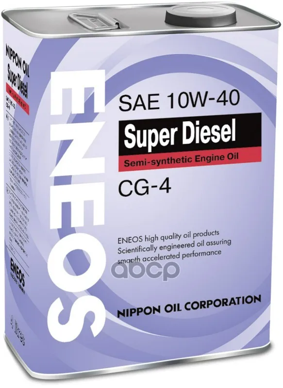 ENEOS Масло Моторное Полусинтетика Diesel Cg-4 10w-40, 4л Oil1328