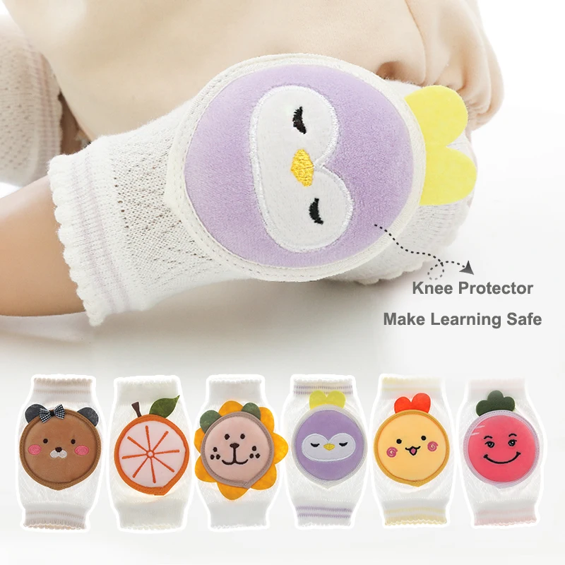 2022 Summer Baby Boys Girls New Cartoon Knee Pad Kids Safety Crawling Protector Infant Toddler Breathable Mesh Cotton Leg Warmer 2021 boy girl knee pads infant toddler kneepads protector baby leg warmers mesh breathable kid safety crawling elbow cushion pad