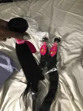 Beaufox-extensiones de pelo ondulado brasileño, extensiones de cabello humano liso, Natural/negro azabache, Remy, 1/3/4 unidades, 8-30 pulgadas