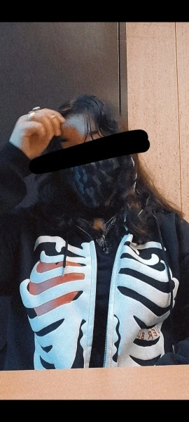 Egirl Gothic Punk Skeleton and Heart Hoodie photo review