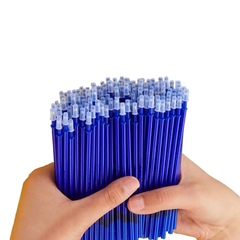 

100 Pcs/Set Office Signature Shool Gel Pen Refill Rod Magic Erasable Pen Refill Accessories 0.5mm Blue Black Ink Writing Tools