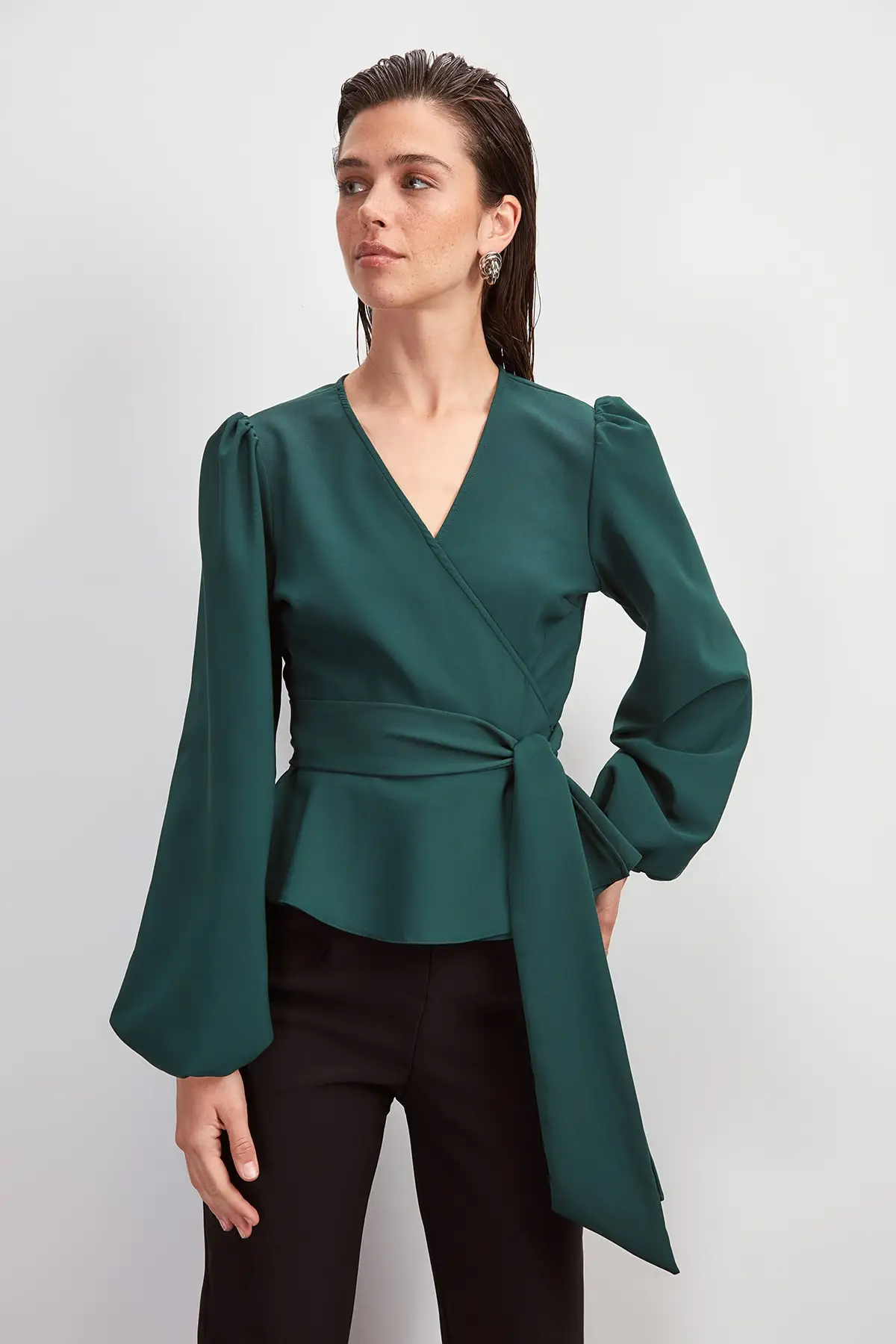 Trendyol двойной воротник до груди блузка TWOAW20BZ1089