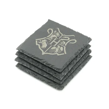 

Hogwarts Harry Potter posavasos Badge Slate Coasters Engraved Gift Set BUY 3 GET 1 free