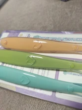 Cuchara de silicona suave para bebé, cuchara con detección de temperatura de Color caramelo, herramientas de alimentación de bebé, gran oferta