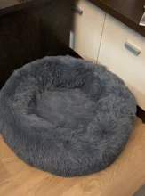 Bastante y mejor 18 colores largo perro de peluche 2017 Top papá Oso Polar animal camas calmante cama Hondenmand cachorro cojín para mascotas de invierno sofá cálido perro camas, perrera