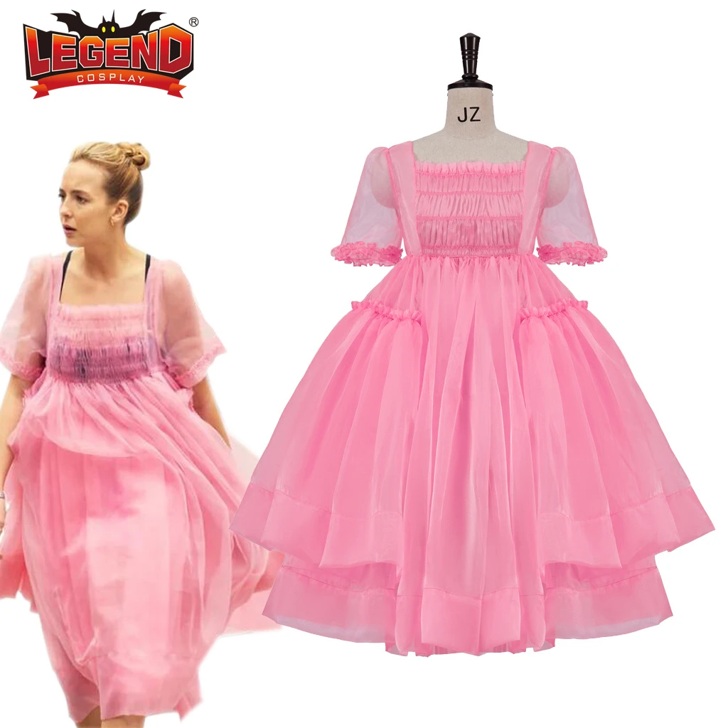 Killing Eve Pink Dress Jodie Comer Villanelle Cosplay Costume Molly
