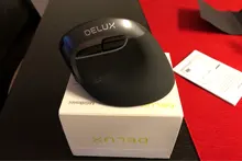 Delux-Ratón inalámbrico M618 Mini con Bluetooth 4,0, mouse dual vertical, ergonómico y recargable, clic silencioso para ordenador