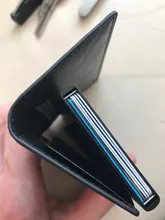 DIENQI-Billeteras de fibra de carbono para hombre Rfid, color negro mágico, triple, de cuero, delgada, monedero