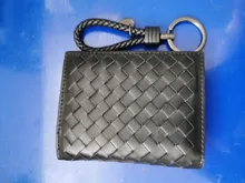 Billeteras 100% de cuero de vaca para hombre, Cartera de marca tejida de lujo a la moda, Simple, para negocios, 2021