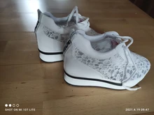 Zapatillas de deporte con encaje transpirable y plataforma para mujer, zapatos deportivos, informales, cómodos y transpirables para verano, novedad de 2020, gran oferta