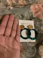 Pendientes de acetato acrílico con Clip para mujer, aretes bohemios grandes, Clips circulares de lujo para las orejas, accesorios de joyería, 2019