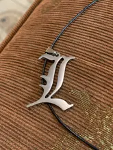 Chain Necklaces Jewelry-Accessories Pendant Beads Death Note Cosplay Lawliet English-Letter