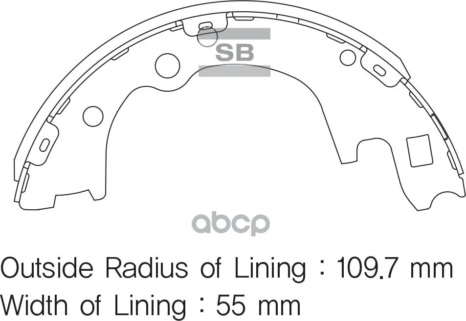 Колодки Тормозные Барабанные Sangsin Brake Sa135 Sangsin brake арт. SA135