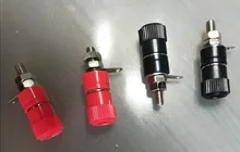 Socket-Connector Banana-Plugs Binding-Post 4mm Nickel-Plated Black Red 10pcs Nut DIY