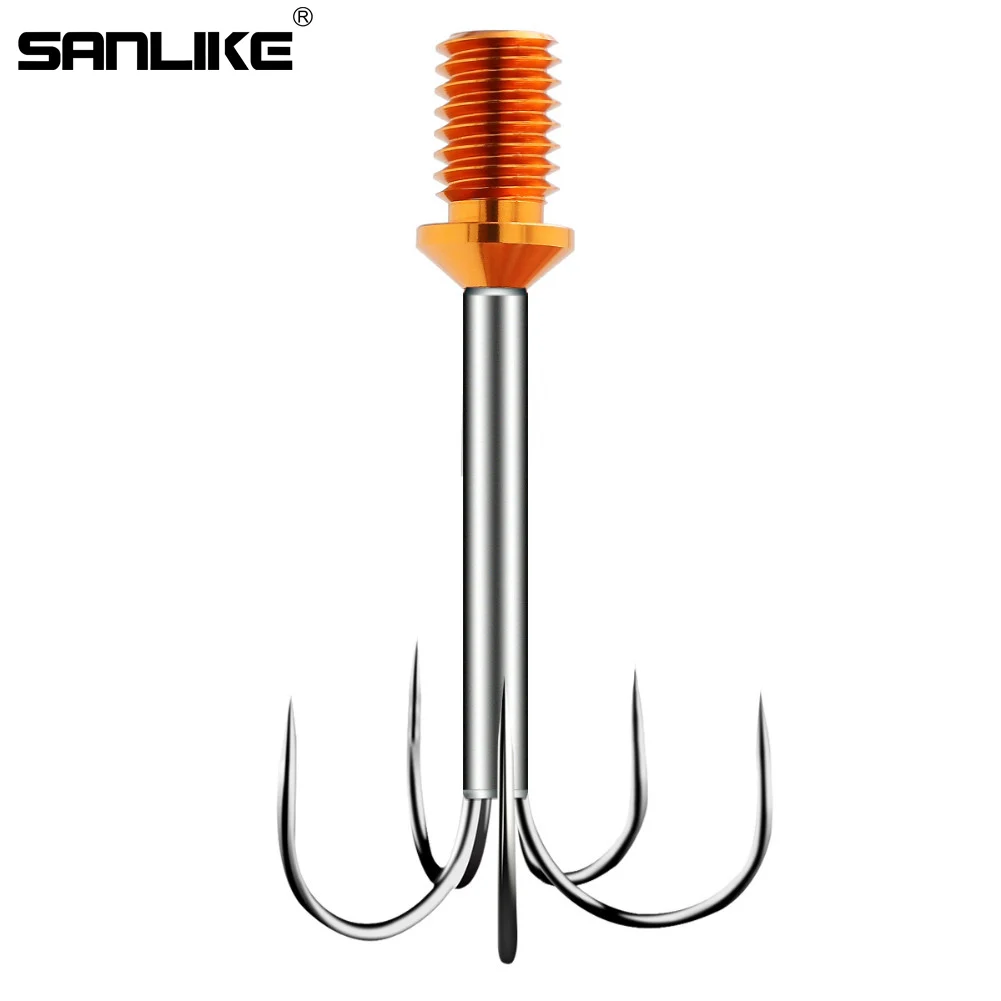 SANLIKE Anchor Squid Cuttlefish Umbrella Fishing Hook Chapter Stainless Steel Sea with 1/2 UNC | Спорт и развлечения