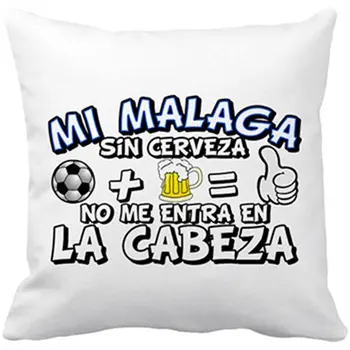 

Cushion with insert My Malaga without Beer not me head