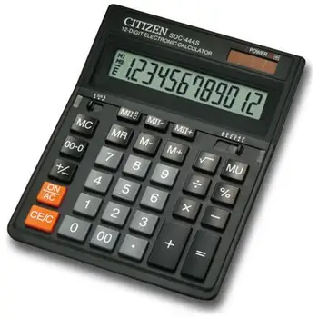 

Black table calculator 12 digits solar and battery powered Z910444Citizen11.07