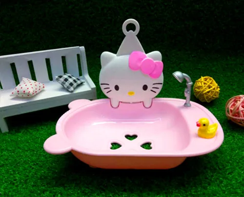 Hello kitty прекрасный присоска типа мыльница слива воды мыло держатель KX-1901