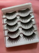 Zwellbe 5 pares pestañas falsas nueva moda suave y grueso pestañas Natural largo Cruz ojo falso pestañas hecho a mano herramientas de maquillaje de belleza