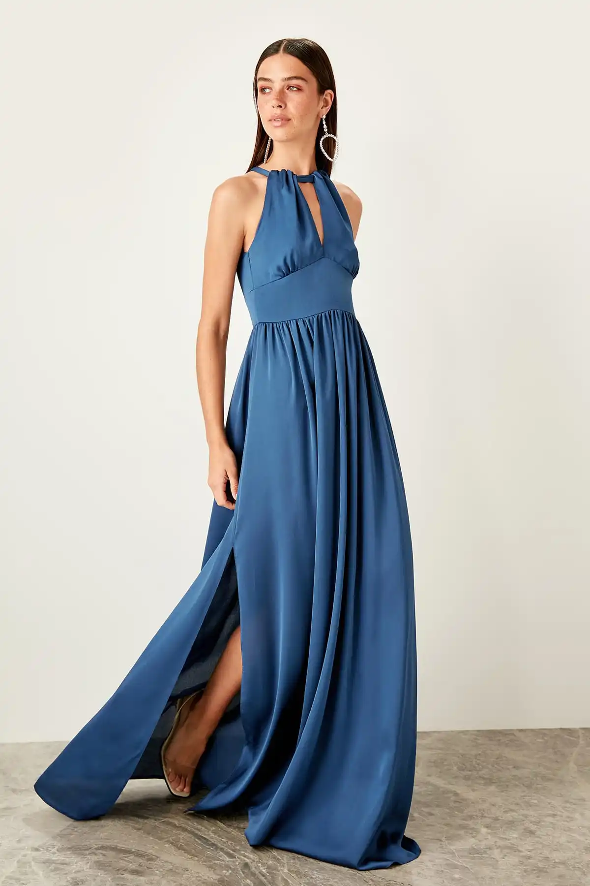 Trendyol воротник деталь вечернее платье TPRSS19AE0025|Вечерние платья| |