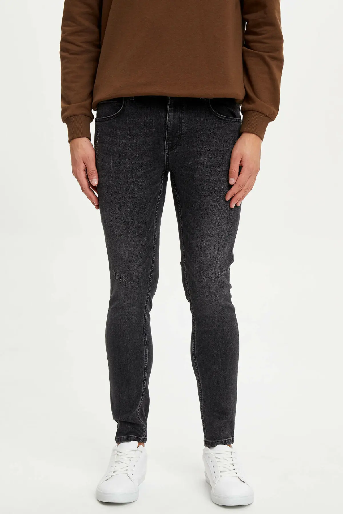 

DeFacto Man Fashion Wash Black Simple Trousers Jeans Casual Classic Denim Jeans Casual Elasticity Pants Male -L3990AZ19AU