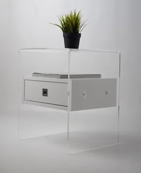

Comodino in Plexiglass | Spessore da 8 mm | Ideale per Camera da Letto | Cameretta | Bagno |Tavolino in plexiglass | cassetto