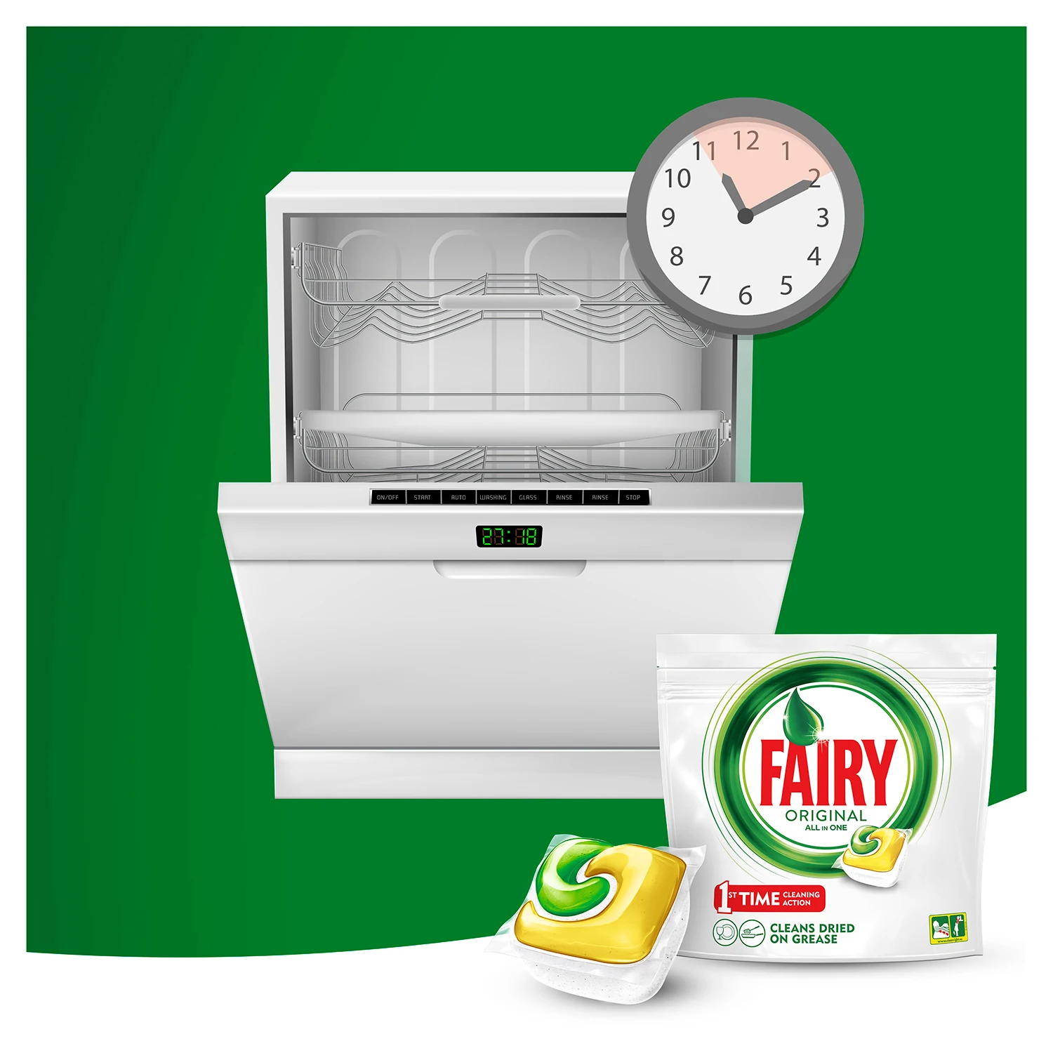 Капсулы для посудомоечной машины Fairy Original all in one 60 шт