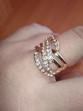 FDLK-Anillo de aleación de lujo para mujer, con incrustaciones, regalo de joyería