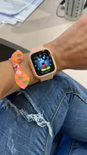 Funda de silicona para Apple Watch 6 SE 5 4 3 2 1 42MM 38MM para iWatch 4 5 40MM 44MM, funda para reloj, protección de pantalla, parachoques suave