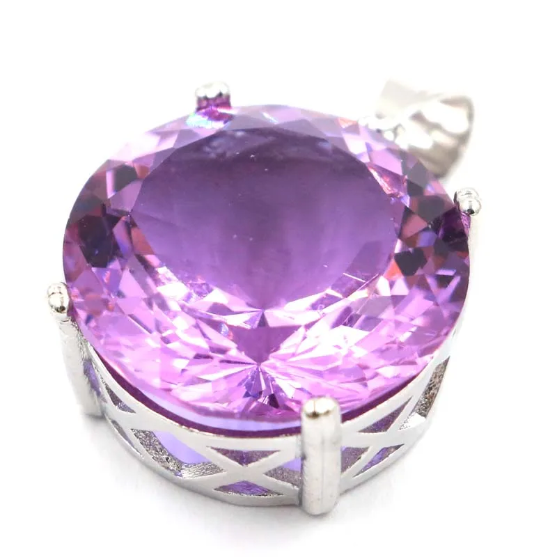 Silver Pendant Big Jewelry Set Gemstone 20mm Color Changing Alexandrite Topaz Mystic Topaz Females Dating