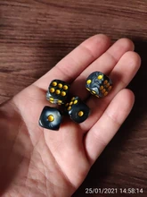 10pcs/Set Acrylic Polyhedral Dice For TRPG Board Game Au20 19 Dropship