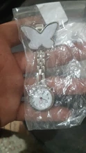 Reloj médico de bolsillo para enfermera, cronógrafo colgante de 3 colores, de cuarzo, con forma de mariposa