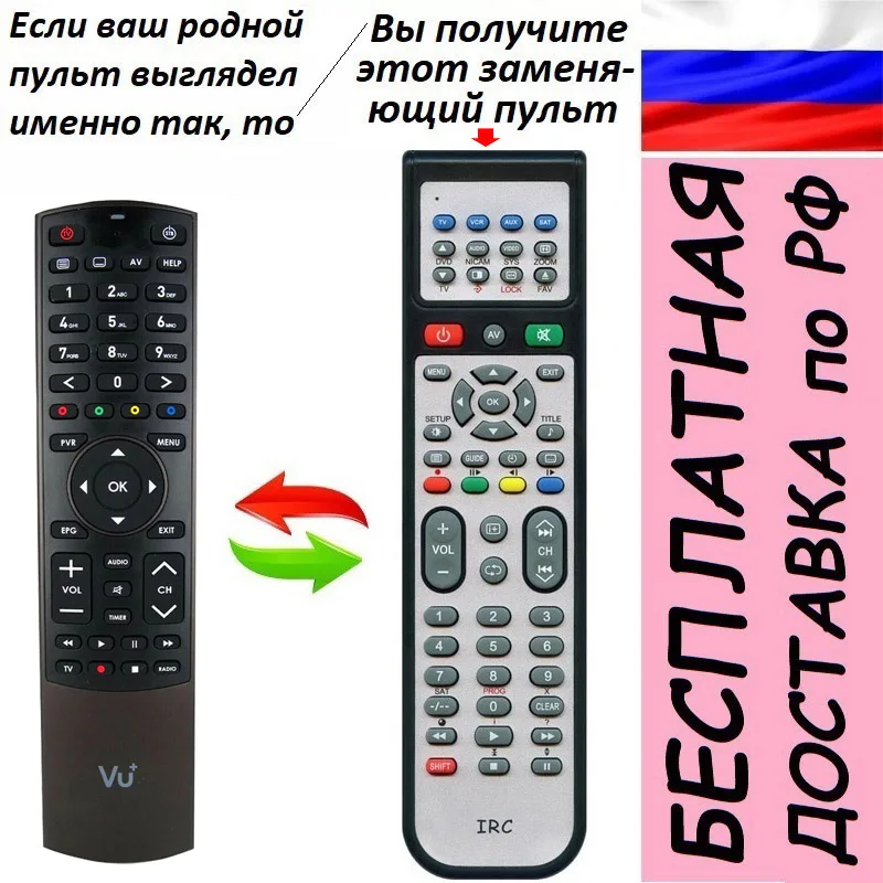 Заменяющий пульт для Vu+ Zero 4K Uno SE Duo спутникового ресивера |