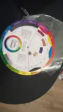Rueda de papel de Color del pigmento para tatuaje, suministros de tarjeta de papel de 12 colores, guía de mezcla de tres niveles, círculo Central giratorio, accesorios para tatuaje de uñas, 1 Uds.
