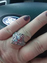 Clásico de lujo blanco Oval anillo de oro CZ propuesta de matrimonio de las mujeres bien regalo de la joyería de moda de fiesta de novia anillo de compromiso