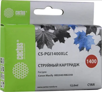 

Cartridge inkjet cactus cs-pgi1400xlc Blue (12 ml) for Canon mb2050/mb2350/mb2040/mb2340