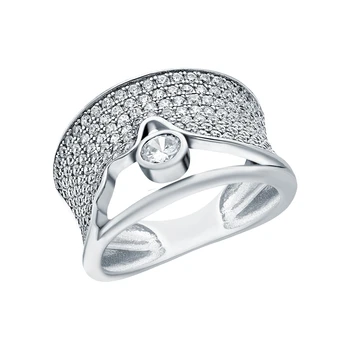

Silver ring with cubic zirconia sunlight sample 925