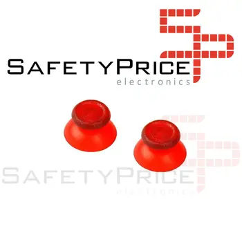 

2x JOYSTICK PS4 analog knob THUMB STICK buttons R3 L3 transparent red