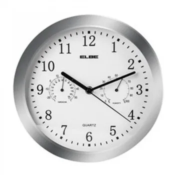 

Wall Clock Elbe Rp3005p Thermometer Silver