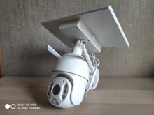 HISMAHO-Cámara de vigilancia IP, monitor de seguridad al aire libre, wifi con panel solar de 8W para la batería, PTZ de 1080P para CCTV, soporta tarjeta SIM 4G