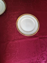 Checked Tablecloth Jacquard Rectangular Flower Hotel-Decoration Banquet Round Wedding
