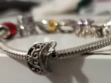 Cuentas de circonia cúbica deslumbrantes, accesorio de plata de ley 925, apto para pulseras y brazaletes, joyería, 3 días de entrega a España, BSC039