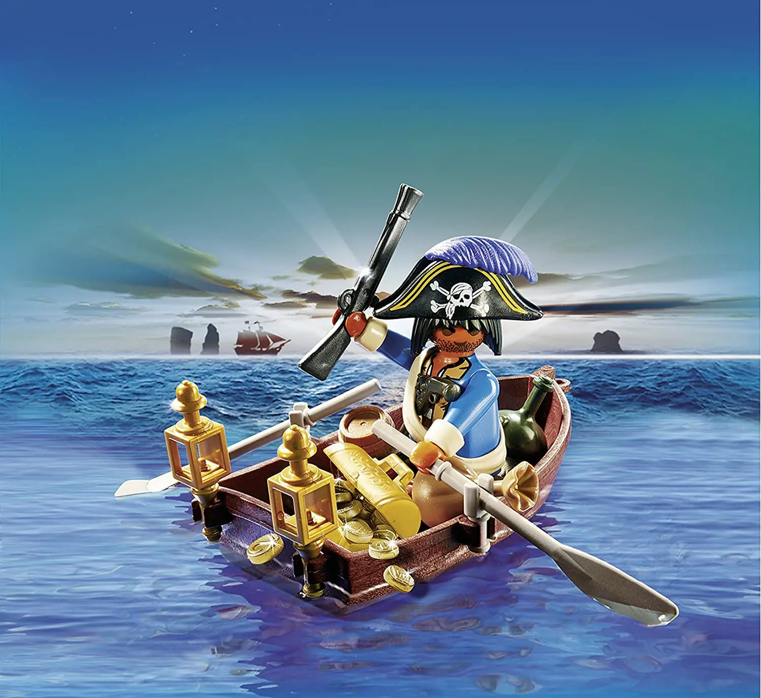 Playmobil Pirate In Rowboat, 4942, Boat, Original, Giocattoli Per Ragazzi, Ragazze, Regali, Collezionisti, Figure, Bambole, Negozio, Con Scatola, Nuov