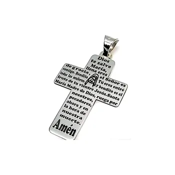 

Pendant 925 sterling silver m 35mm. Cross Hail Mary [AA7886]